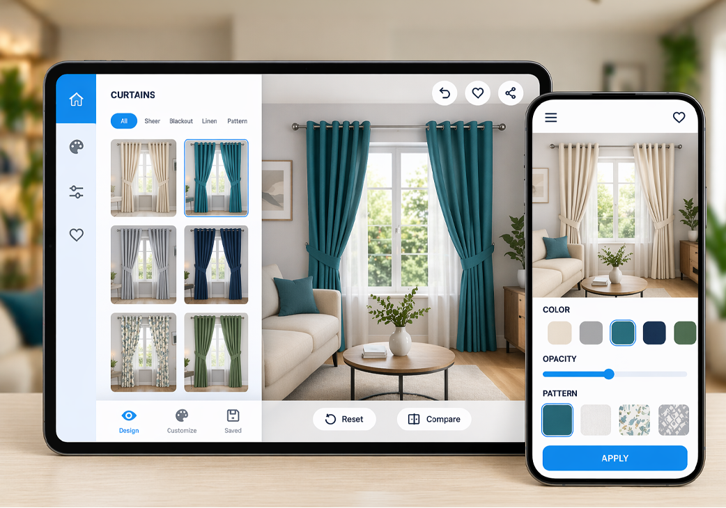 Digital Visualization of Selected Curtains